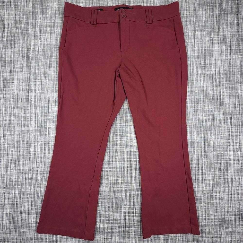 Torrid Womens Studio Trouser Boot Ponte Pants Burgundy Red Plus Size 22R Stretch